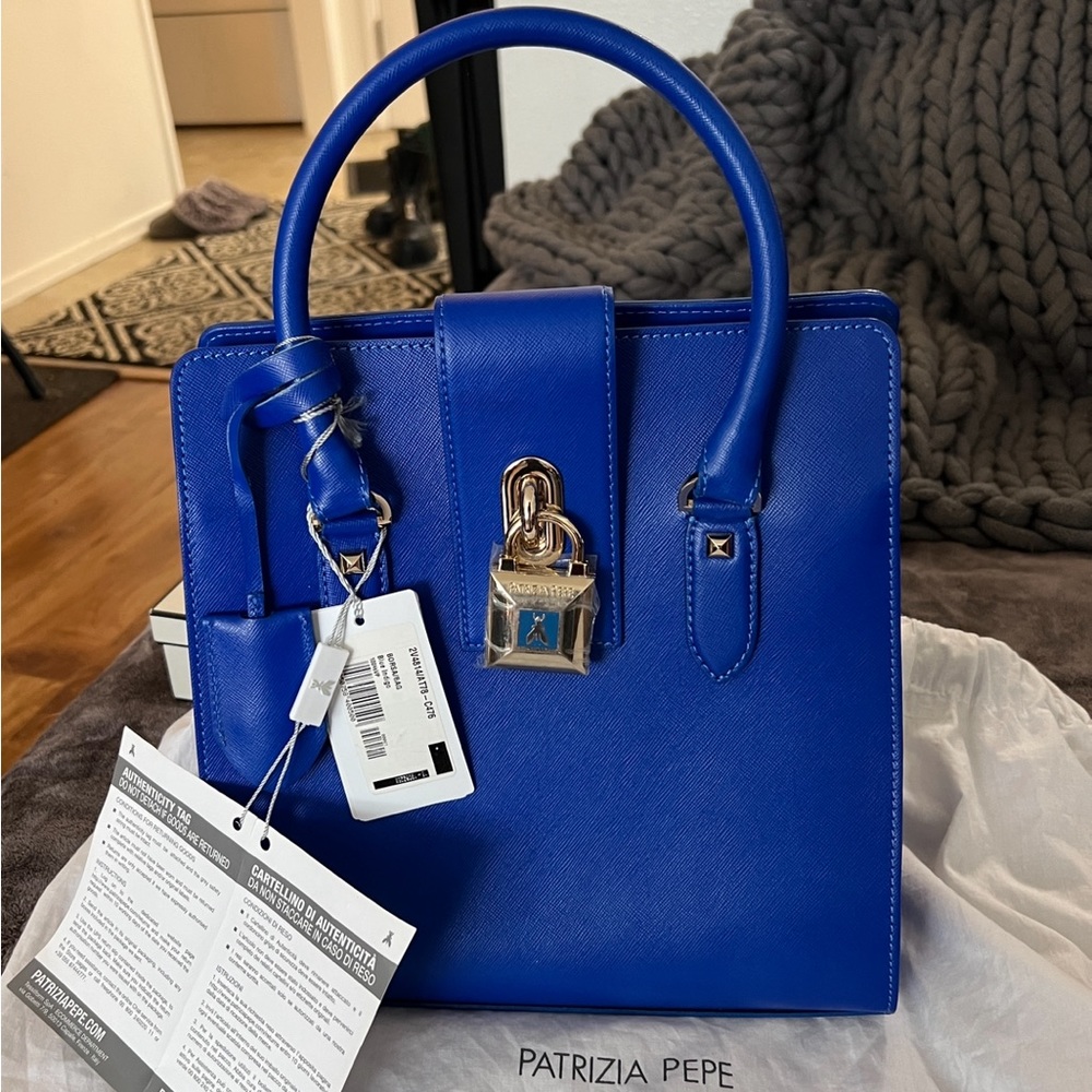 Beautiful Patrizia Pepe blue bag brand new with tags.